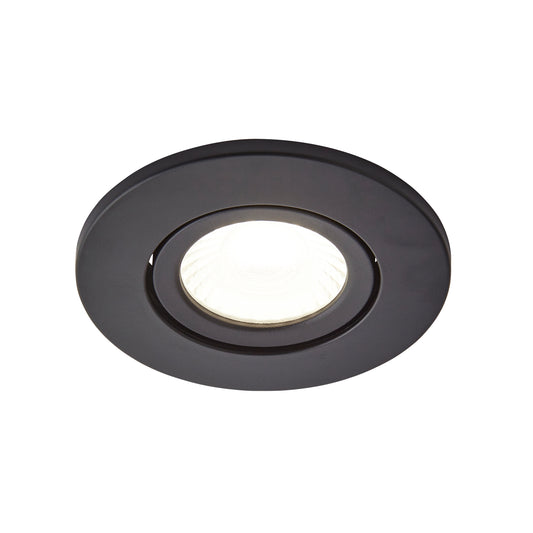 Forum SPA-38571-SBLK Como 5W LED Tilt Downlight 4000K IP65 Satin Black