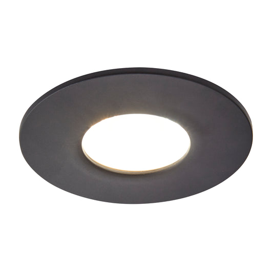 Forum SPA-38572-SBLK Rhom 8W CCT LED Fixed Downlight IP65 Satin Black