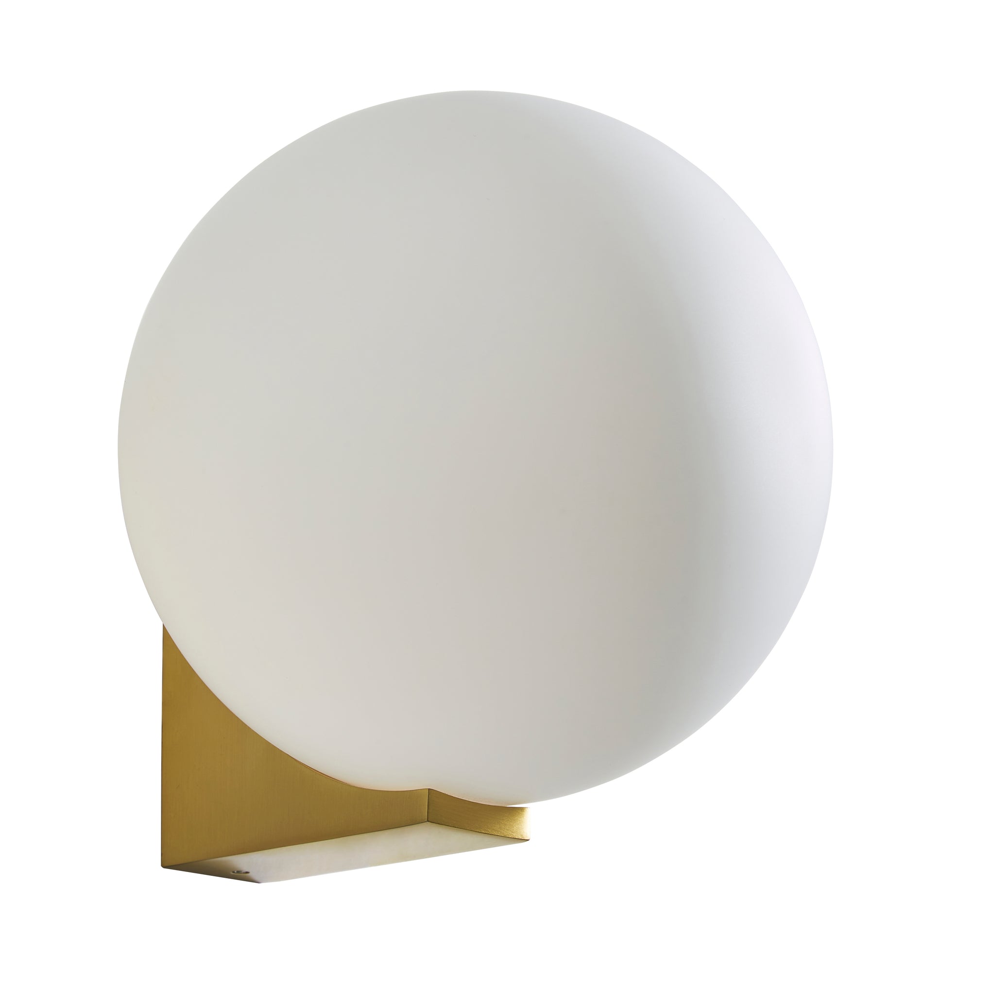 Forum SPA-38576-SBRS Thiva G9 Opal Globe Wall Light IP44 Satin Brass