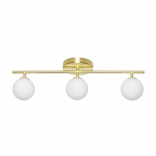 Forum SPA-41028-SBRS Toronto 3 x G9 Opal Glass Globe Bar Spotlight IP44 Satin Brass