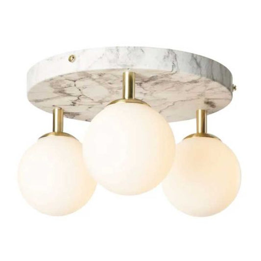 Forum SPA-41029-MAR Toronto 3 x G9 Opal Glass Globe Spotlight IP44 Marble Effect