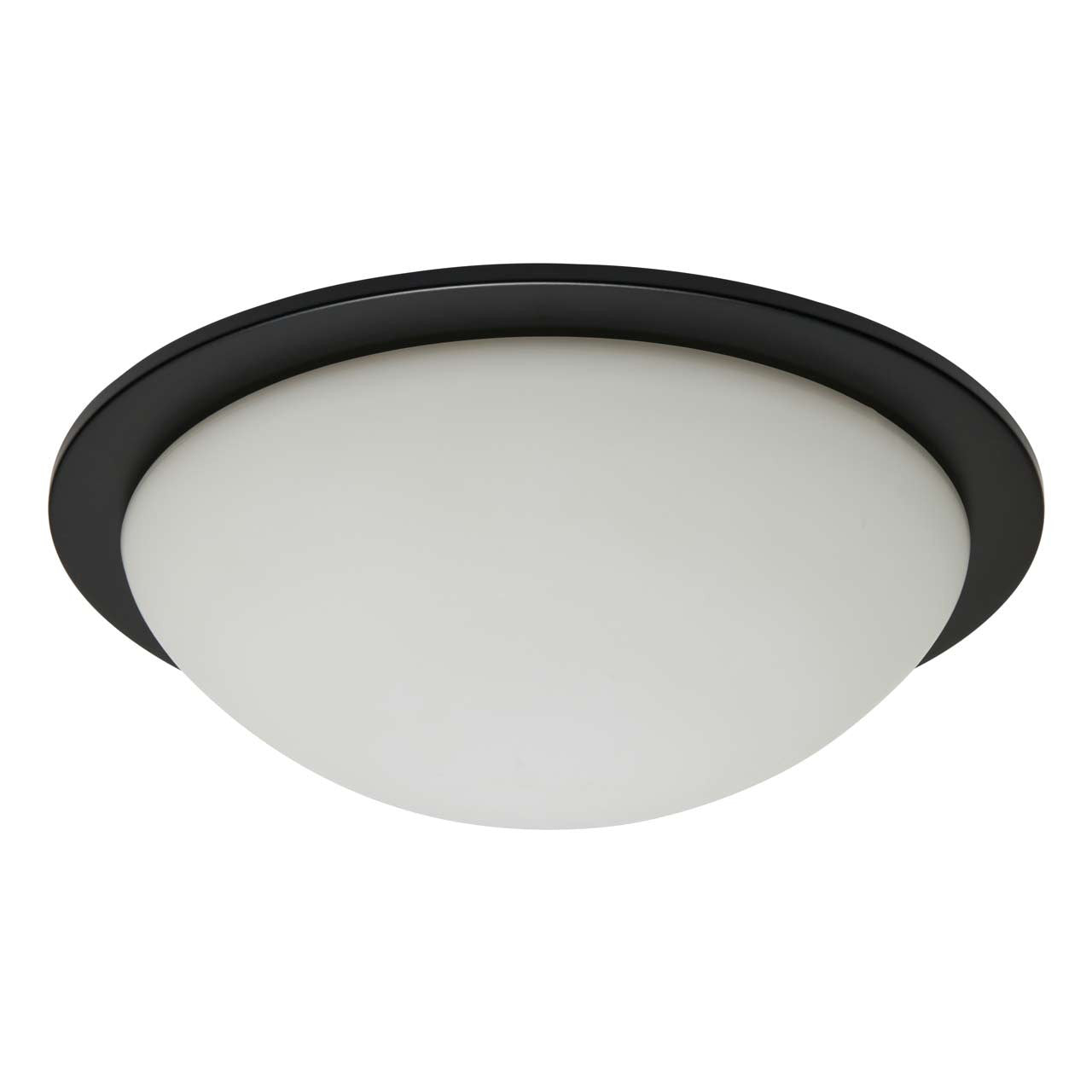 Forum SPA-41694-MBLK Opie 12W LED Flush Ceiling Light 4000K IP44 Matt Black