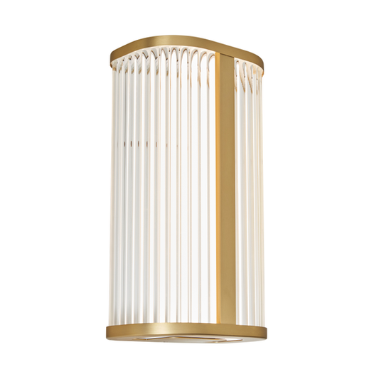 Forum SPA-44380-SBRS Nayru 12W CCT LED Diffused Wall Light IP44 Satin Brass