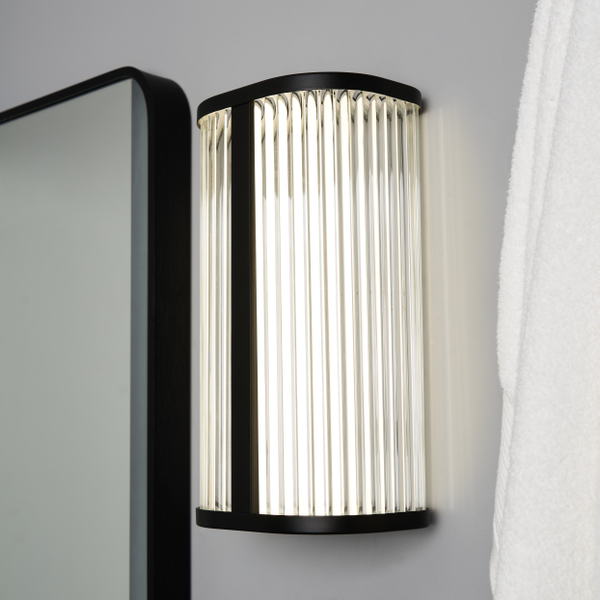 Forum SPA-44381-MBLK Nayru 12W CCT LED Diffused Wall Light IP44 Matt Black