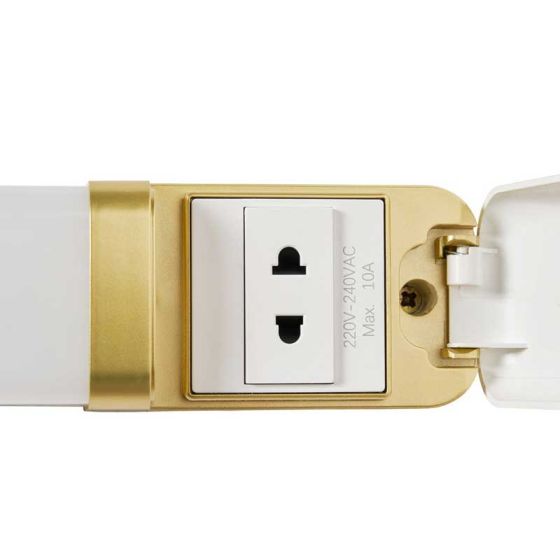 Forum SPA-45612-SBRS 10W CCT Dimmable LED Shaverlight IP44 Satin Brass