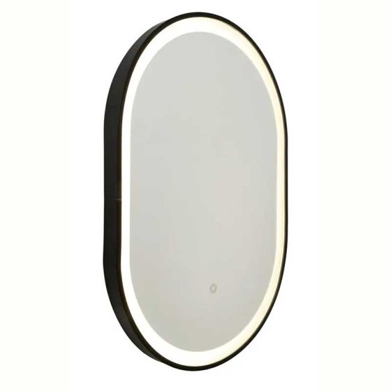 Forum SPA-45860-BLK Cian 20W CCT LED Illuminated Oval Mirror IP44 Black