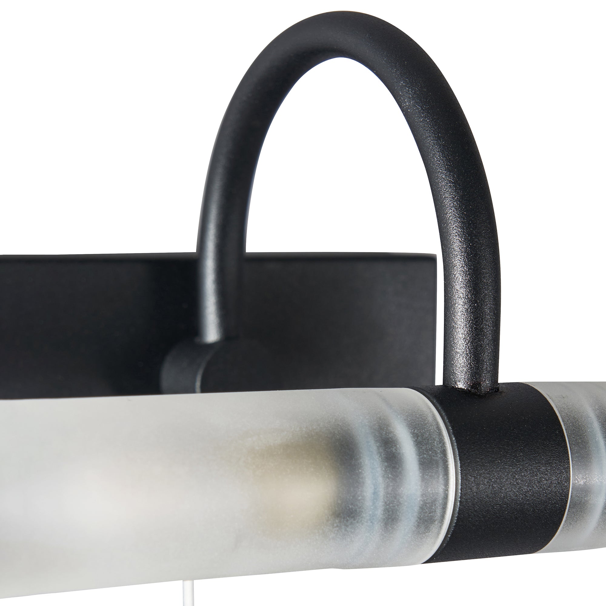 Forum SPA-6888.014-SBLK Corvus 2 x G9 Curved Opal Wall Light with Pull Switch IP44 Satin Black