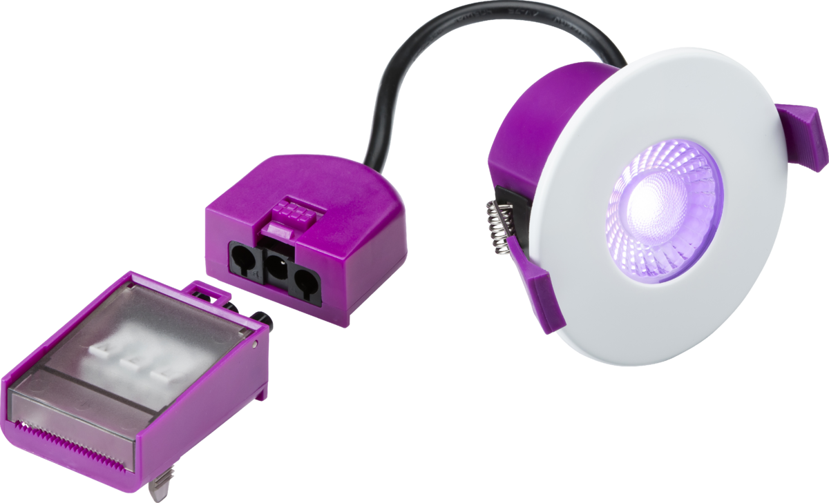 Knightsbridge SPKEVFKRGBW SpektroLED Evo 8W Fixed CCT / RGB Smart LED Downlight IP65 White