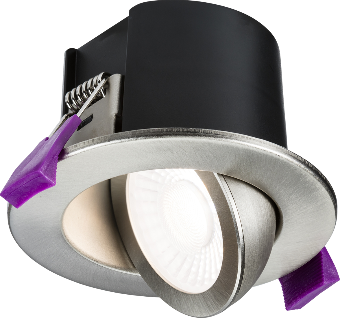 Knightsbridge SPKEVTBC SpektroLED Evo 5-7W Tilt CCT LED Downlight IP65 Brushed Chrome