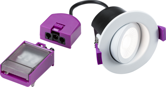 Knightsbridge SPKEVTW SpektroLED Evo 5-7W Tilt CCT LED Downlight IP65 White