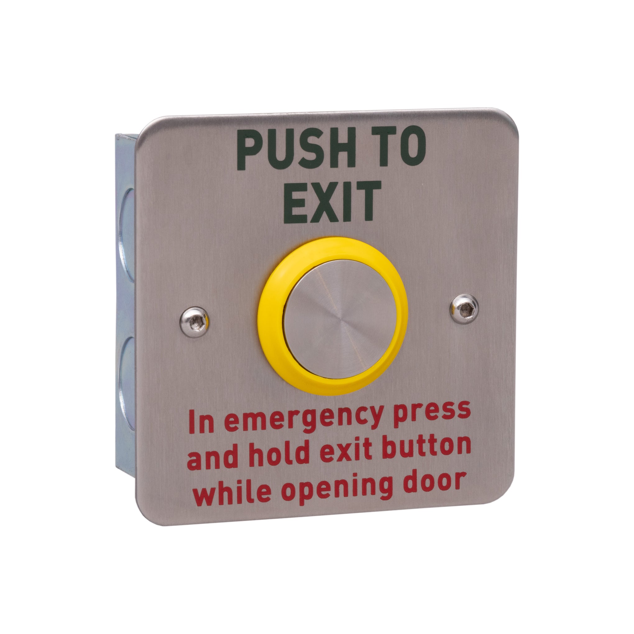 RGL SREB/YB Push To Exit' Self Resetting Exit Button Stainless Steel