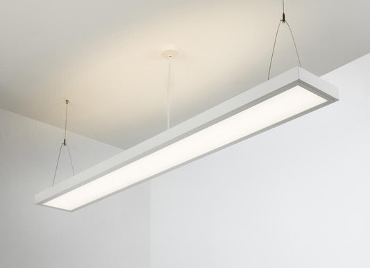 Knightsbridge SUR5LEDI 5FT 55W LED Suspended Direct / Indirect Luminaire White 4000K