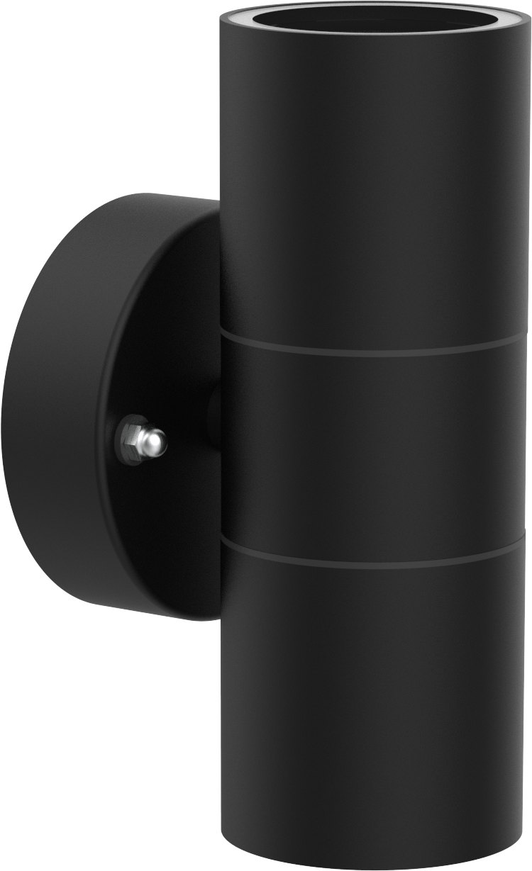 Kosnic SWIC/GU10-BLK Swimley 2 x GU10 Up / Down Wall Light IP44 Black