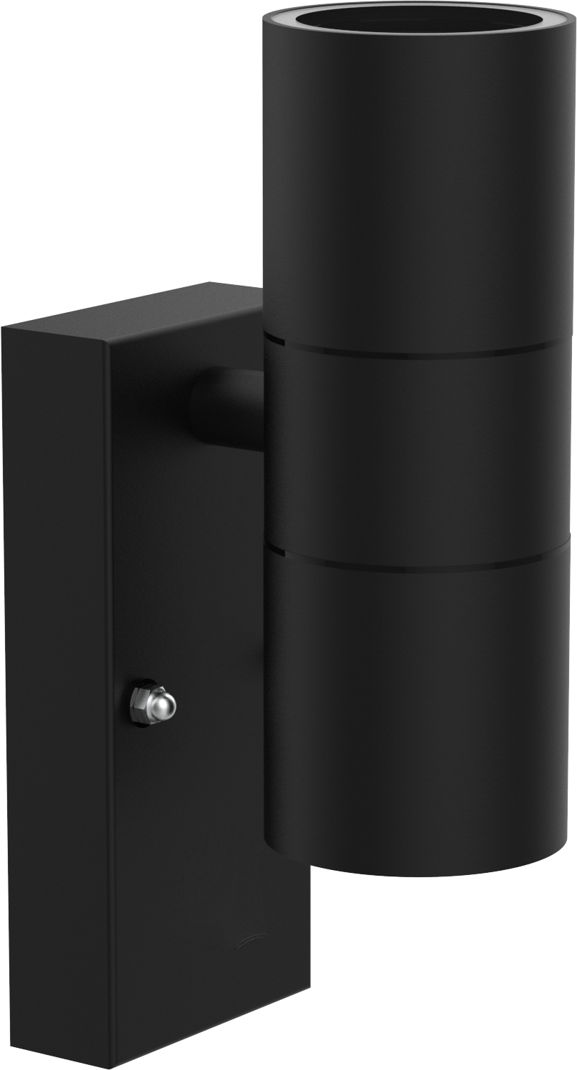 Kosnic SWIR/GU10-BLK Swimley 2 x GU10 Up / Down Wall Light IP44 Black