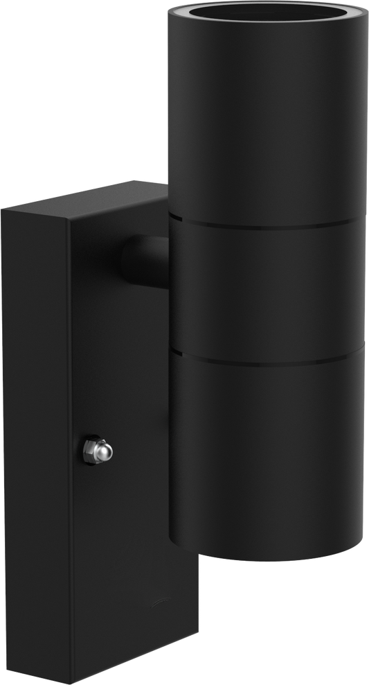 Kosnic SWIR/GU10-BLK Swimley 2 x GU10 Up / Down Wall Light IP44 Black