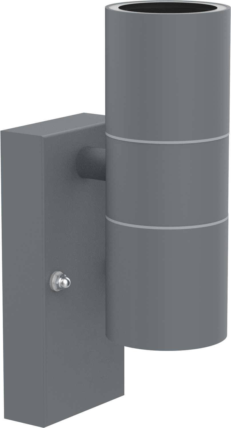 Kosnic SWIR/GU10-GRY Swimley 2 x GU10 Up / Down Wall Light IP44 Grey