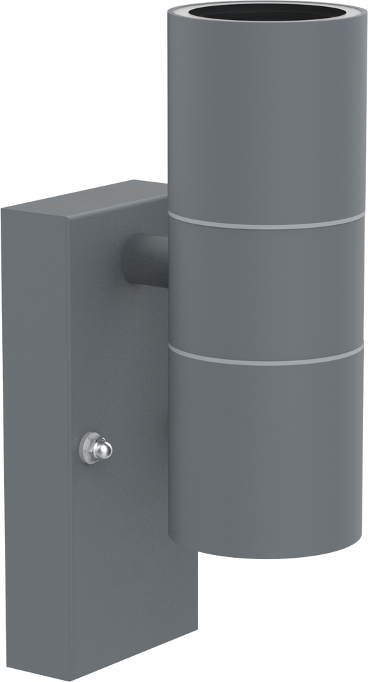 Kosnic SWIR/GU10-GRY Swimley 2 x GU10 Up / Down Wall Light IP44 Grey