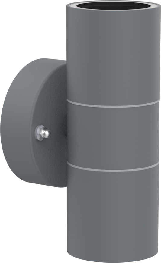 Kosnic SWIC/GU10-GRY Swimley 2 x GU10 Up / Down Wall Light IP44 Grey