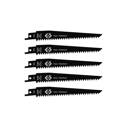 CK T0821 Multitool 150mm 6TPI HCS Reciprocating Saw Blades 5pk