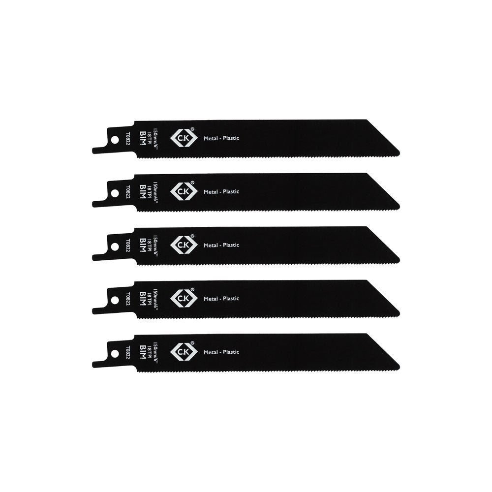 CK T0822 Multitool 150mm 18TPI BIM Reciprocating Saw Blades 5pk