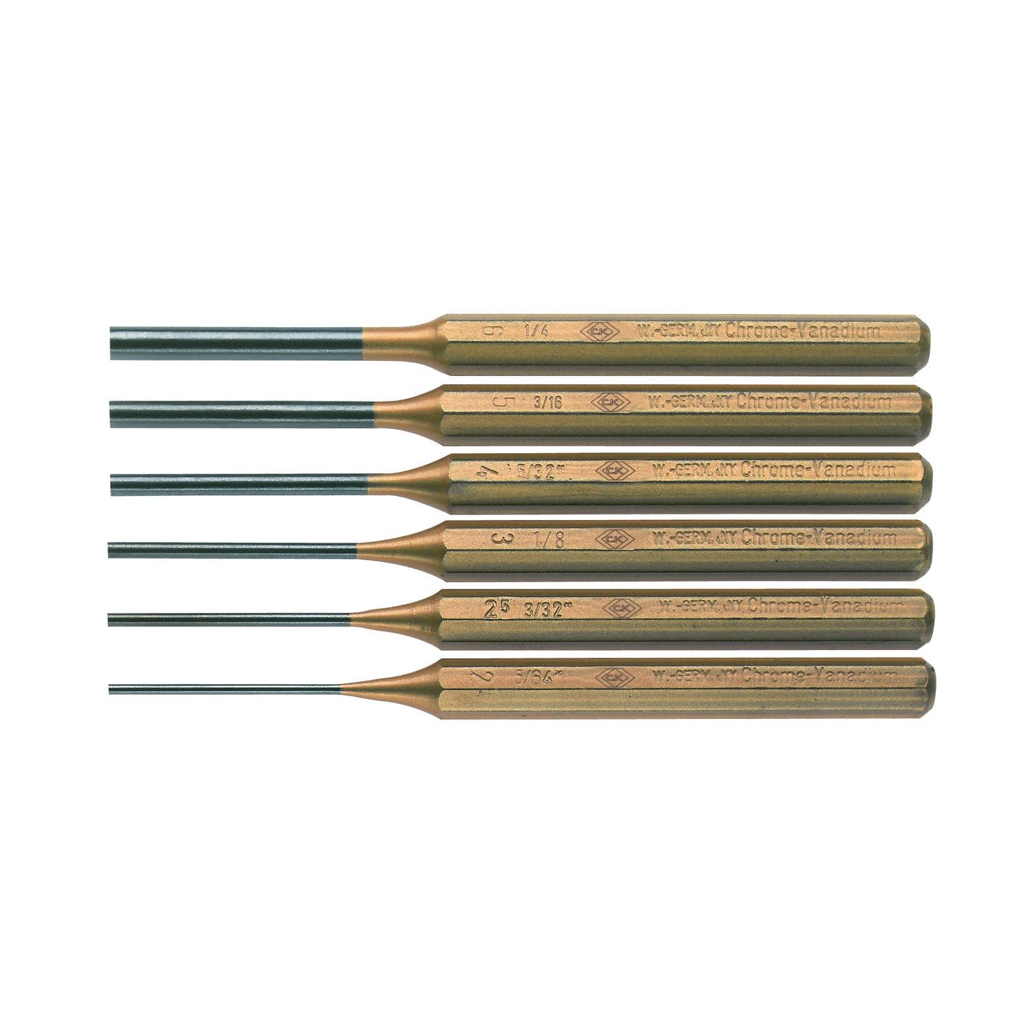 CK T3328S 150mm / 6'' Parallel Pin Punch Set 6pc