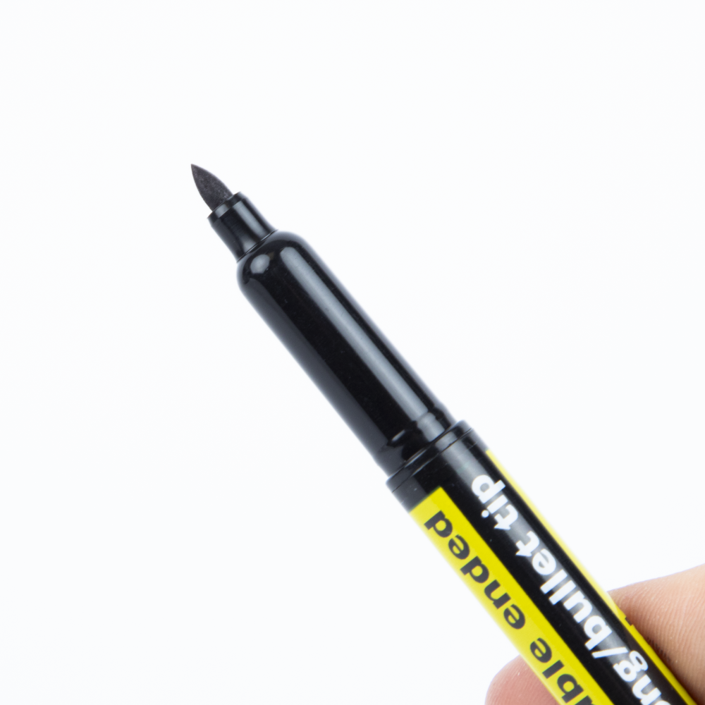 CK T3593 Double Ended Long-Bullet Tip Marker Black