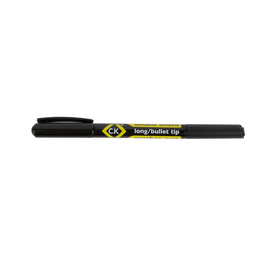 CK T3593 Double Ended Long-Bullet Tip Marker Black