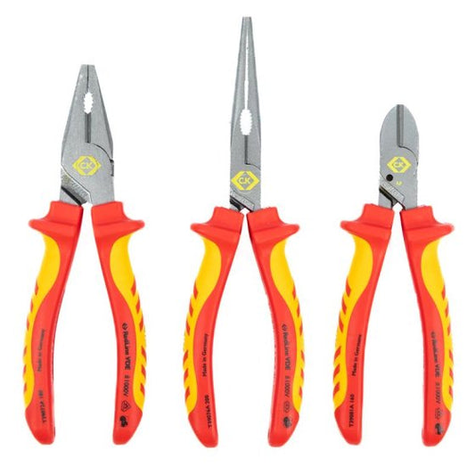 CK T3805A RedLine VDE 3pc Pliers Set Red & Yellow