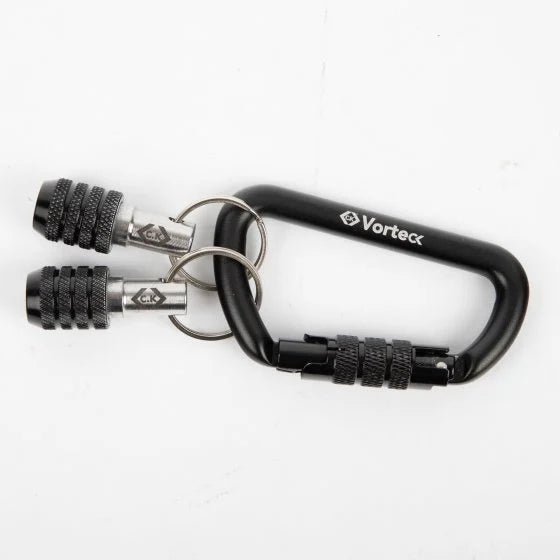 CK T4574 Vorteck 1/4" Quick Lock Bit Holder Carabiner 2pc Black