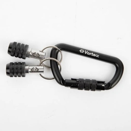 CK T4574 Vorteck 1/4" Quick Lock Bit Holder Carabiner 2pc Black