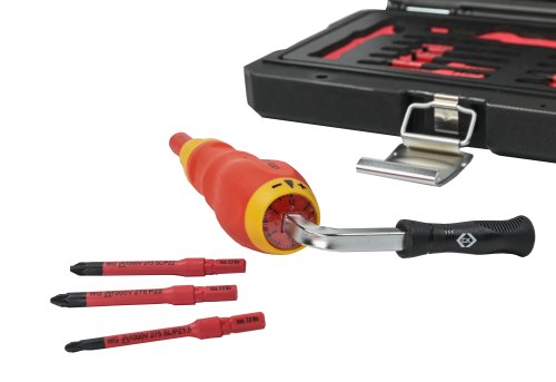 CK T4822 TQD Dexpress VDE Torque Screwdriver Set Red & Yellow