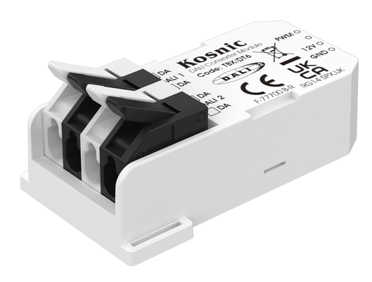 Kosnic TBX/DT6 Tarr Bridge Box DALI-2 DT6 to PWM Conversion Box with Push Dimming White