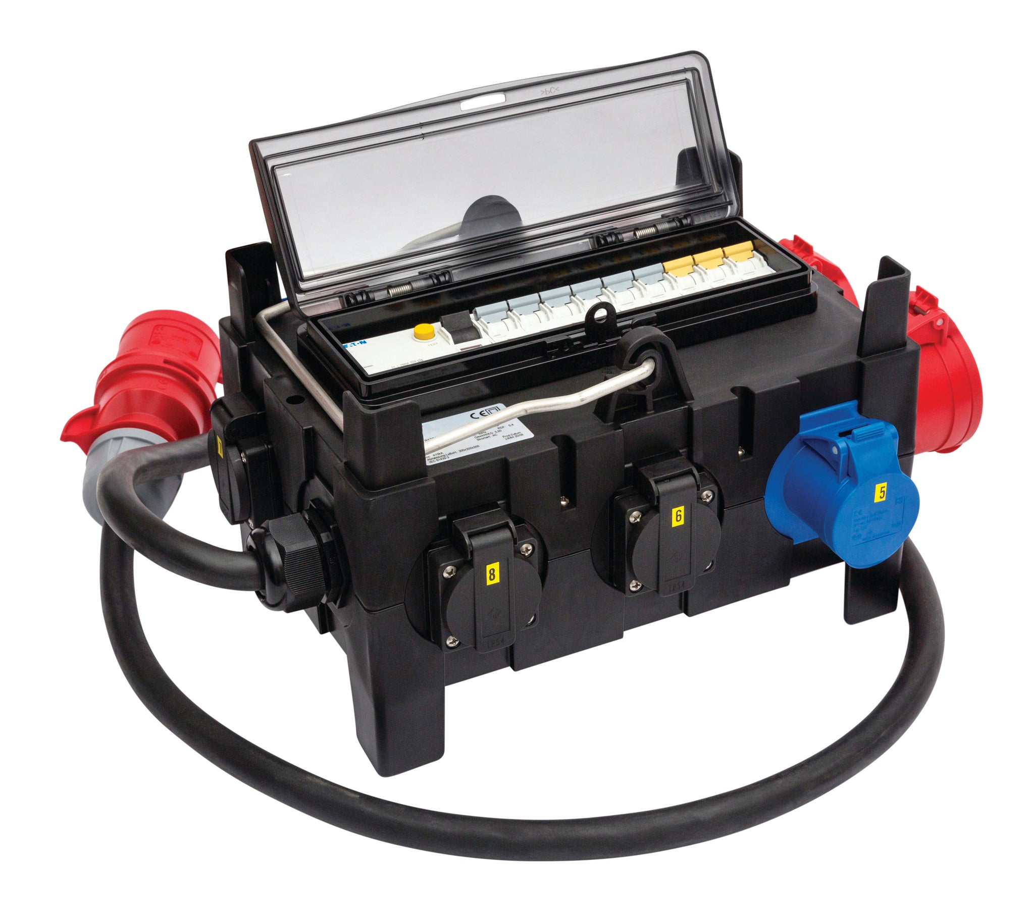 Niglon TDISTRO3 32A Distribution Box 1x 32A 5P 2x 16A 5P 3x 16A 3P 3x 13A 3pin 415/230V IP44