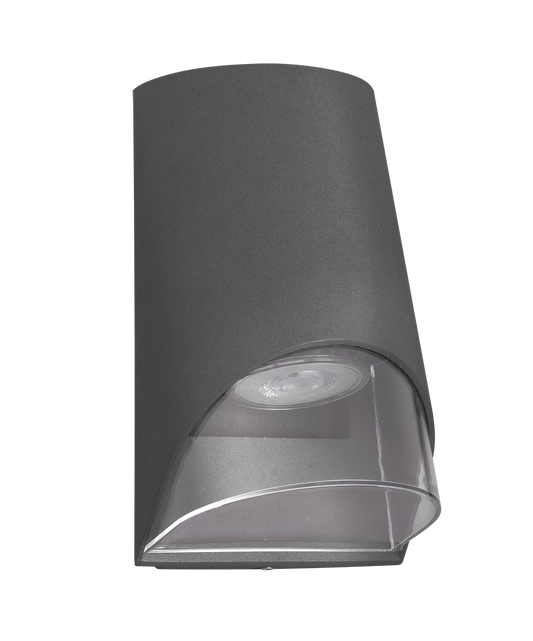Kosnic TILC-GRY Tilia GU10 Rectangular Down Wall Light IP44 Grey