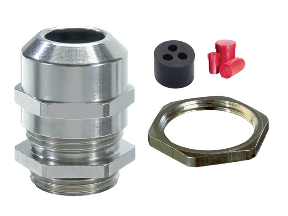 Wiska 10106231 TKE/B 25mm Brass Nickel Plated 6mm T+E Cable Gland IP68 / IP69