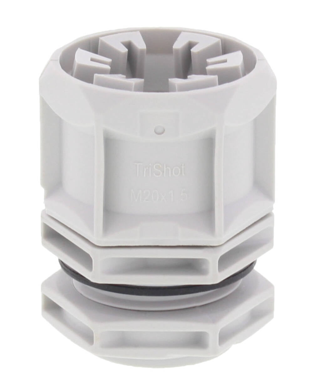 Wiska 10112715 TriShot ETKV-SET 20mm Poly Cable Gland with Locknut Light Grey IP68