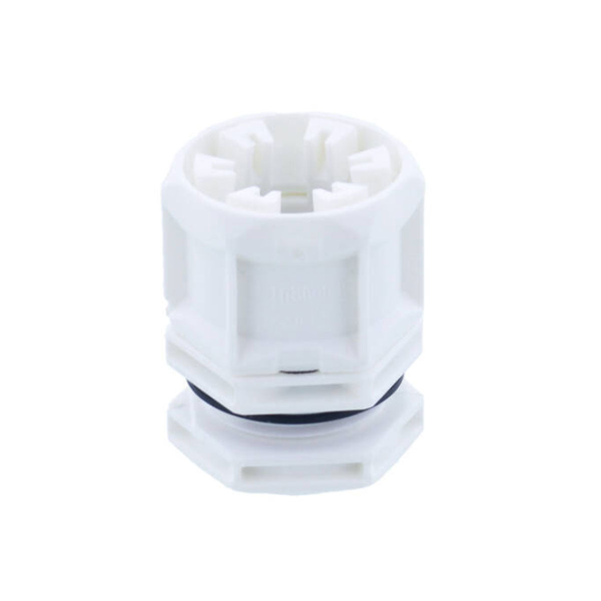 Wiska 10112913 TriShot ETKV-SET 20mm Poly Cable Gland with Locknut White IP68