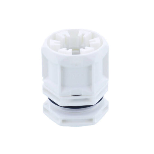 Wiska 10112913 TriShot ETKV-SET 20mm Poly Cable Gland with Locknut White IP68