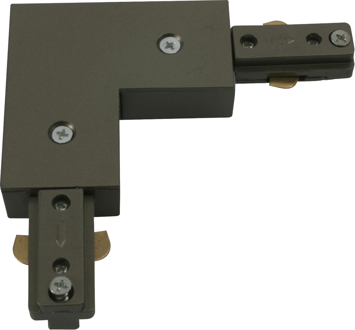 Knightsbridge TRKRA1S Single Circuit Track Right Angle Connector Satin Nickel