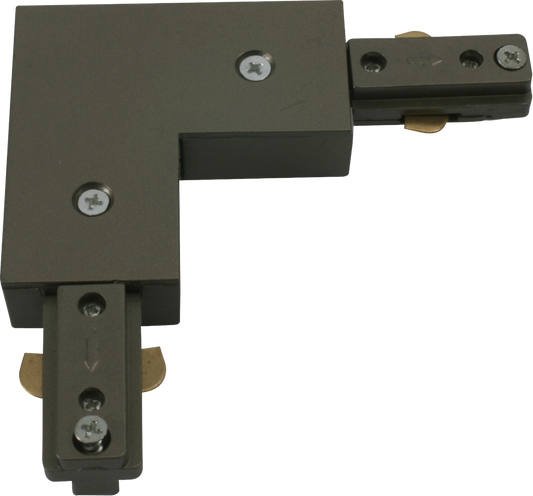 Knightsbridge TRKRA1S Single Circuit Track Right Angle Connector Satin Nickel