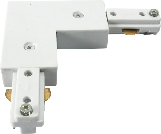 Knightsbridge TRKRA1W Single Circuit Track Right Angle Connector White