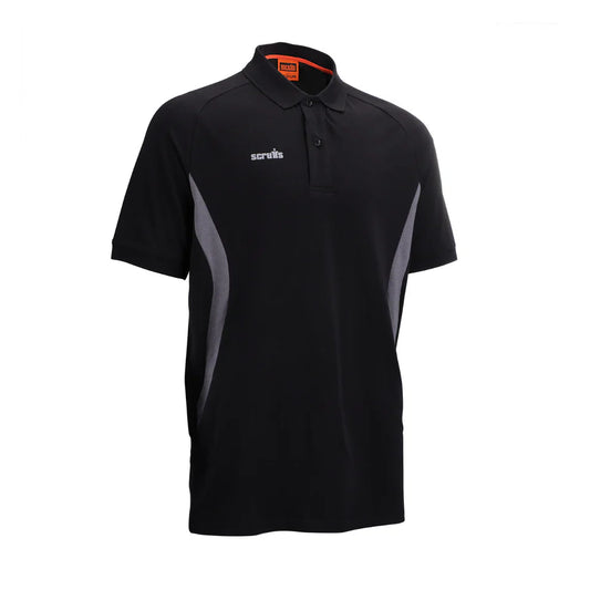 Scruffs Tech Polo Shirt Black