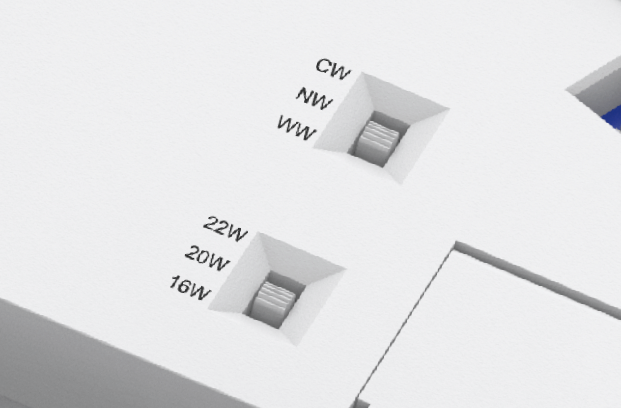 Kosnic TOB216-SCT/S Toba 2 10-16W CCT Ultra Slim Circular LED Downlight with Sensor IP65 White
