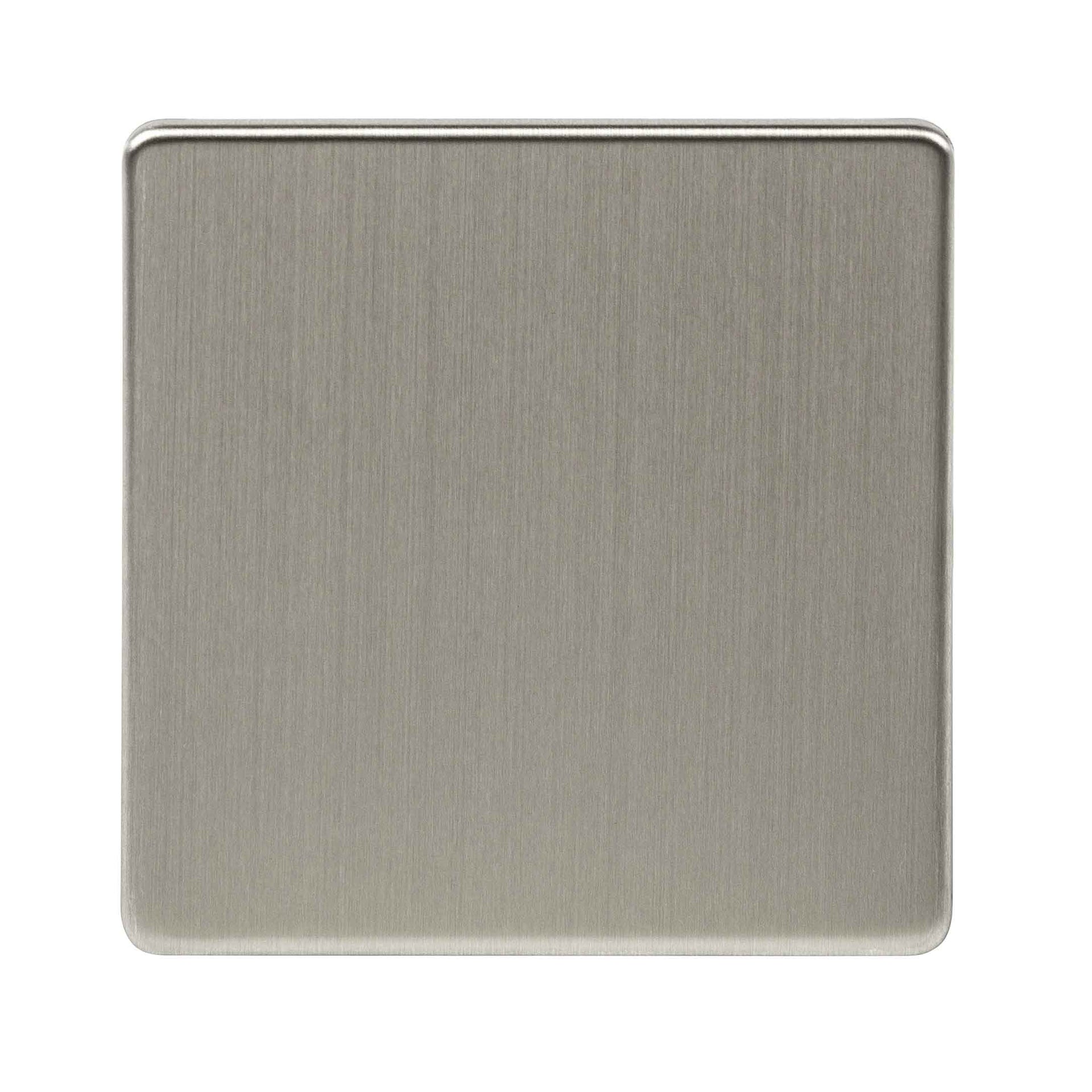 Niglon U-BP1-BC 1 Gang Blank Plate Brushed Chrome
