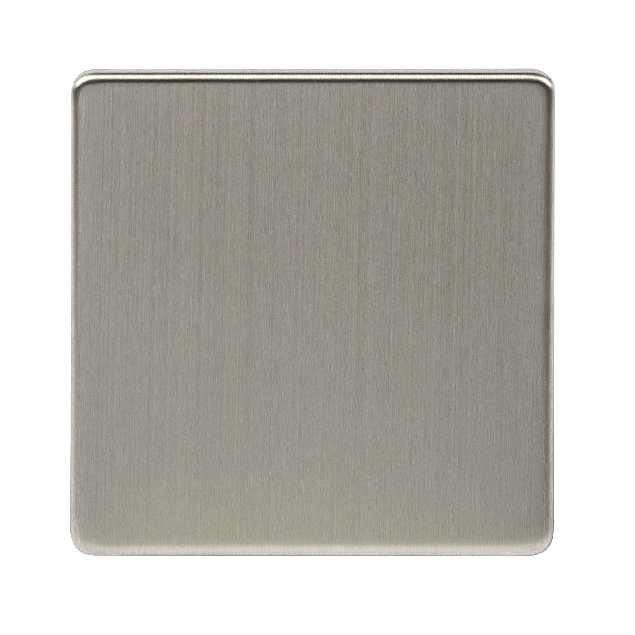 Niglon U-BP1-BC 1 Gang Blank Plate Brushed Chrome