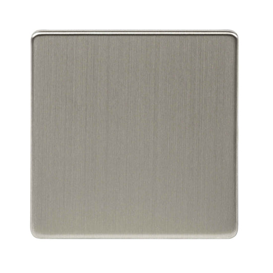 Niglon U-BP1-BC 1 Gang Blank Plate Brushed Chrome