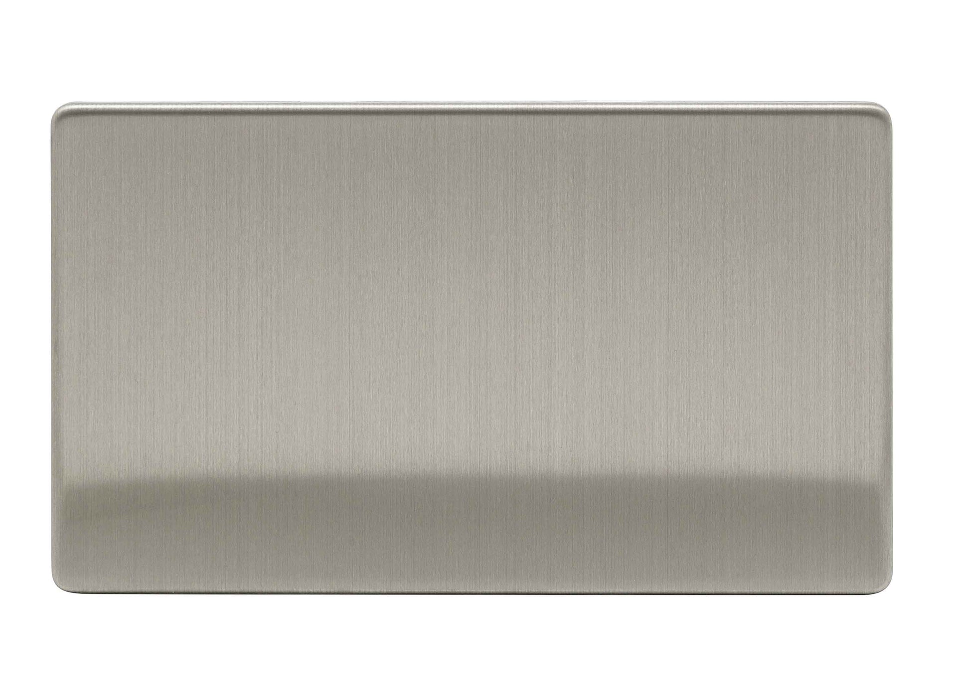 Niglon U-BP2-BC 2 Gang Blank Plate Brushed Chrome