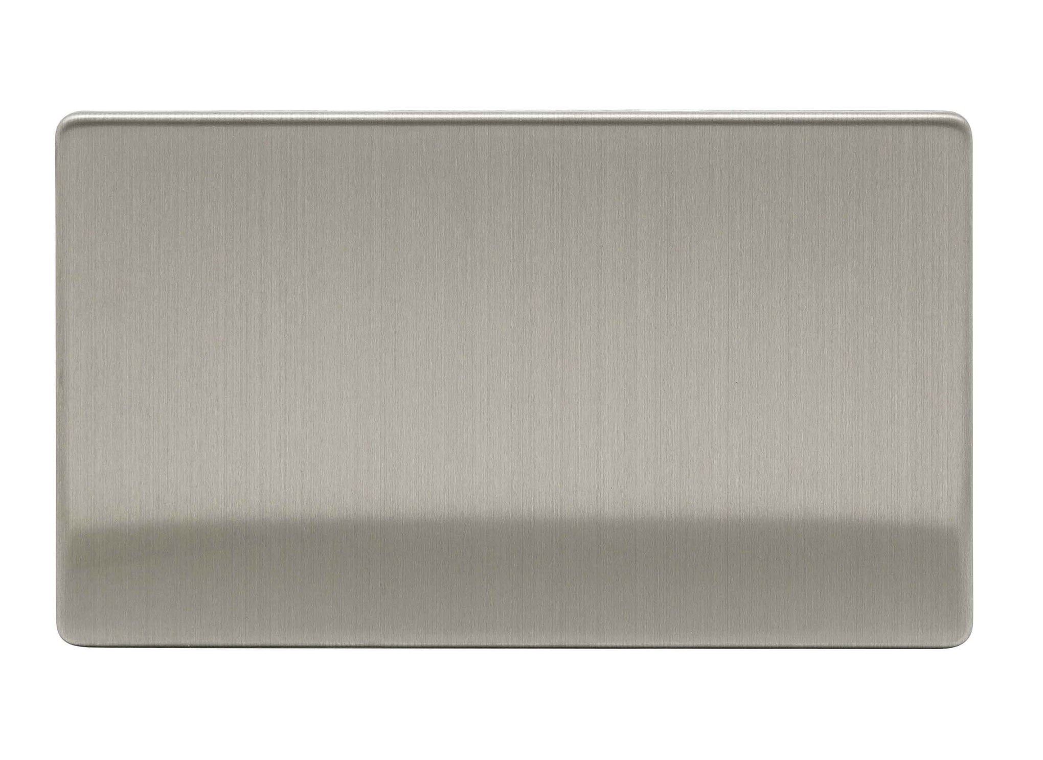 Niglon U-BP2-BC 2 Gang Blank Plate Brushed Chrome