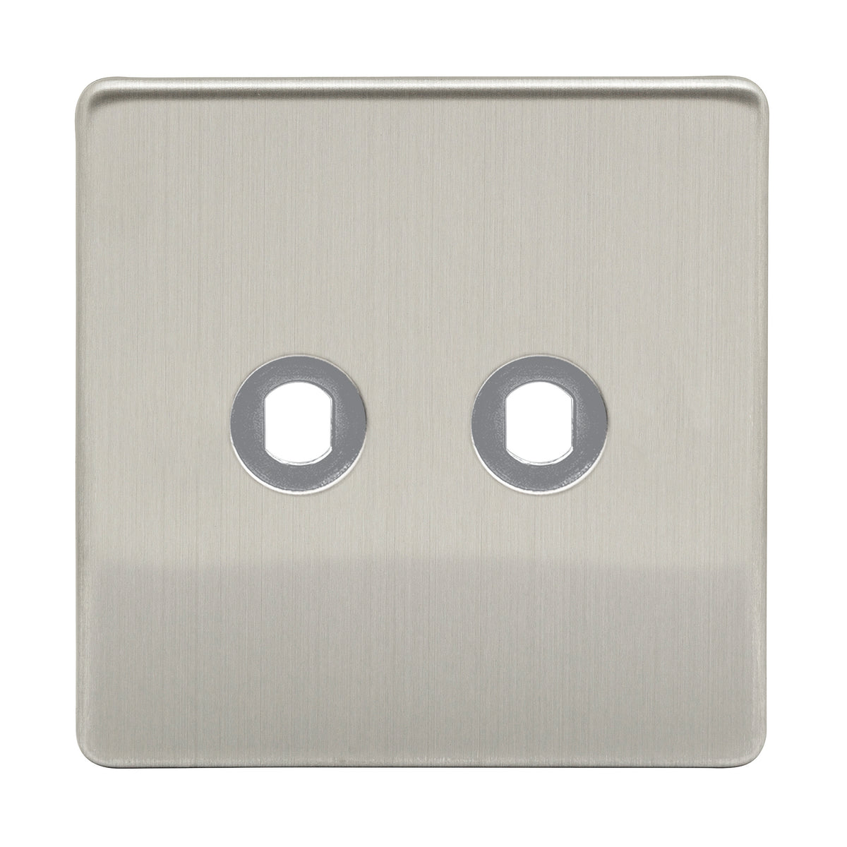 Niglon U-DP2-BC 2 Gang Dimmer Faceplate Brushed Chrome