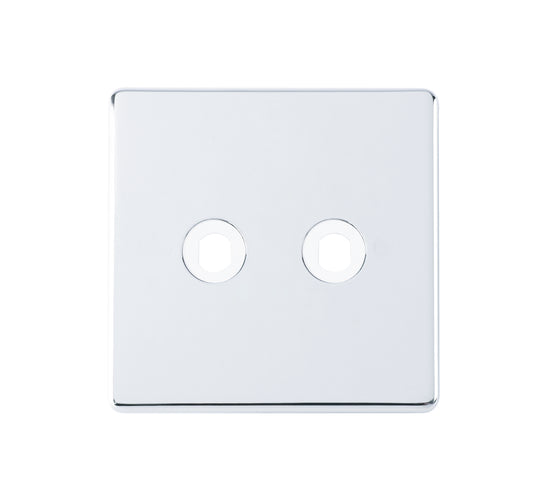 Niglon U-DP2-PC 2 Gang Dimmer Faceplate Polished Chrome